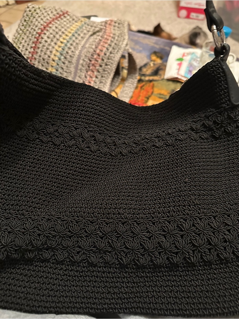 The Sak Black Crochet Shoulder bag - Picture 3 of 3